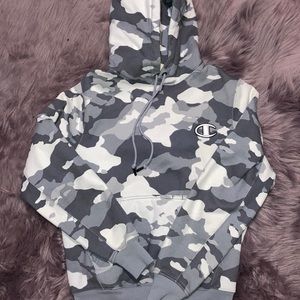 Champion white/grey camo hoodie